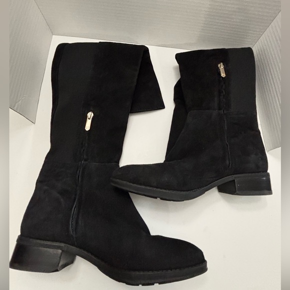 Sam Edelman Pam Size 6 Tall Fabric and Leather Boot with Stretch Detailing. - Picture 5 of 9